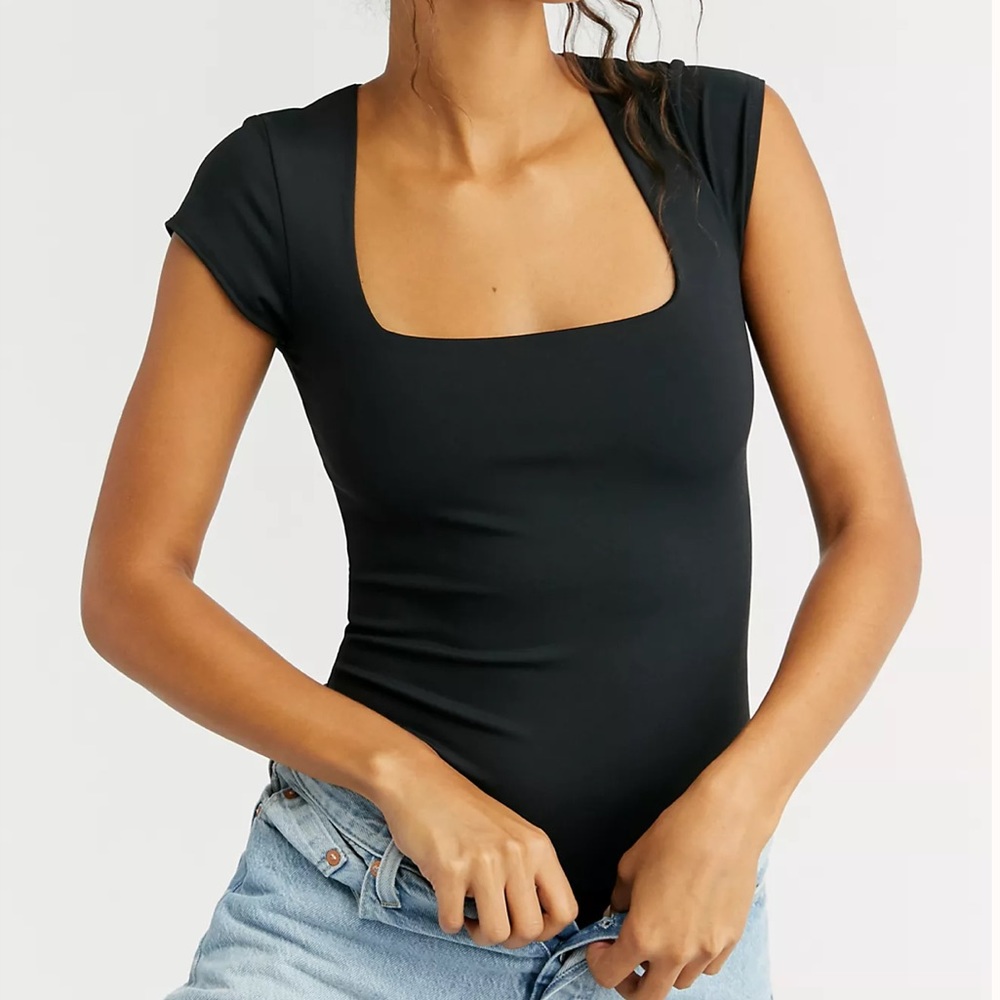 FREE PEOPLE Fair and Square Neck Duo Bodysuit